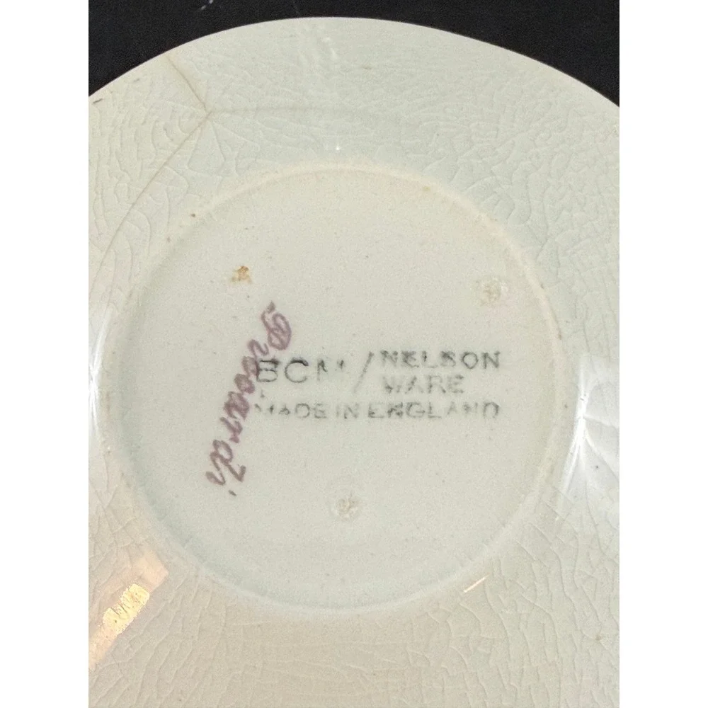 Vintage Lord Nelson Porcelain Saucer Floral Piccardi Pattern 4in Wide